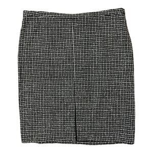 Laundry by Shelli Segal Black Tweed Knee High Straight Skirt Womens Size 12